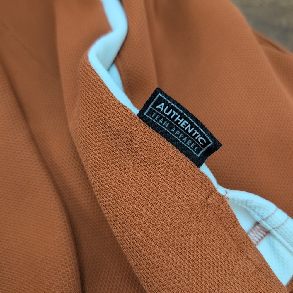 Vintage Nike Dri-Fit UT Texas Longhorns Polo Shirt Mens Large Orange - Picture 10 of 12